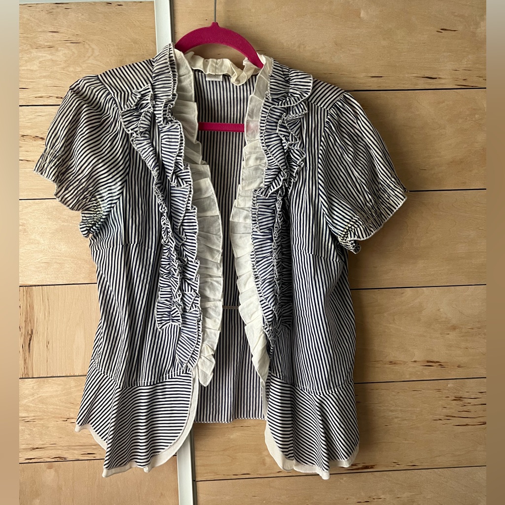 Ruffled Button Down Shirt